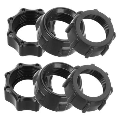 TOPPERFUN 6 Stück Auto Lade Muttern Muttern Design Ringgrößenversteller Ringversteller Autozubehör Kugelgelenk Kunststoff Schwarz
