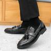 Luxusmarke Lederschuhe Braun Schwarz Slipper Quasten Herren Freizeitschuhe Hochzeit Büro Bankett Loafer Herren Mokassins