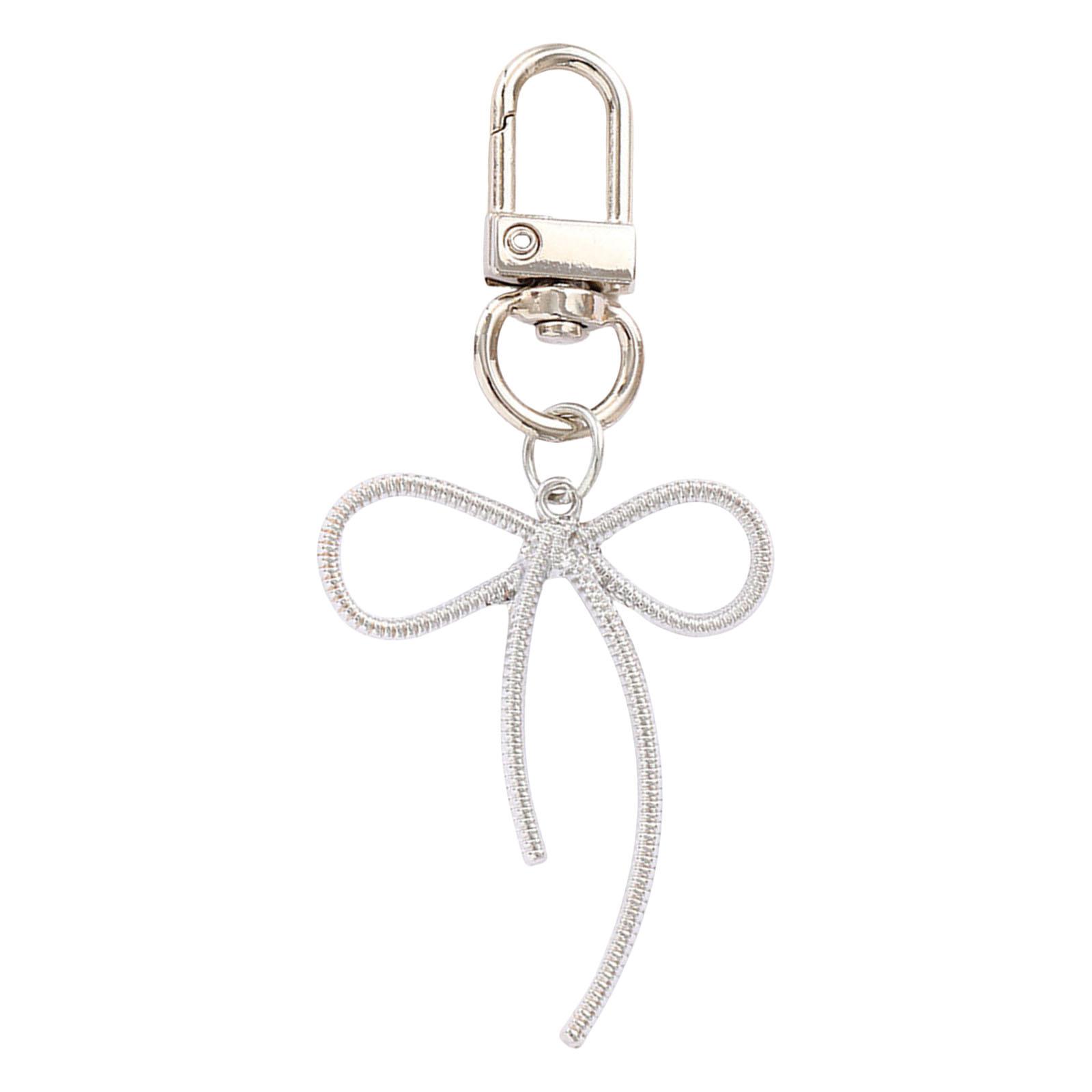 

Lovely Bows Keychain Metal Keyring Backpack Handbag Pendant Car Key Chain Sweet Bowknot Bag Charm Decorations