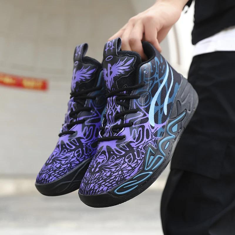 Basketball Shoes Mens Lightweight Comfortable Summer Fitness Training Shock-absorbing High-top Casual Walking Shoes for Men