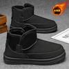 Winter Snow Boots for Man Plush Men Ankle Boots High-top Warm Thermal Insulated Flats Fleece-Lined Non-Slip Outdoor Casual Shoes