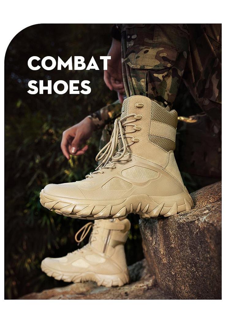Ultra-Light Non-Slip High-Top Tactical Hiking Boots for Outdoor Adventures