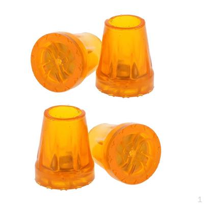 4pcs Professional Anti Slip End Crutch Cane Rubber Leg Feet Tips Replacement , Dia 1 Inch