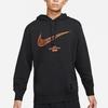 Nike Printed Knit Logo Pullover Hoodie for Men Black