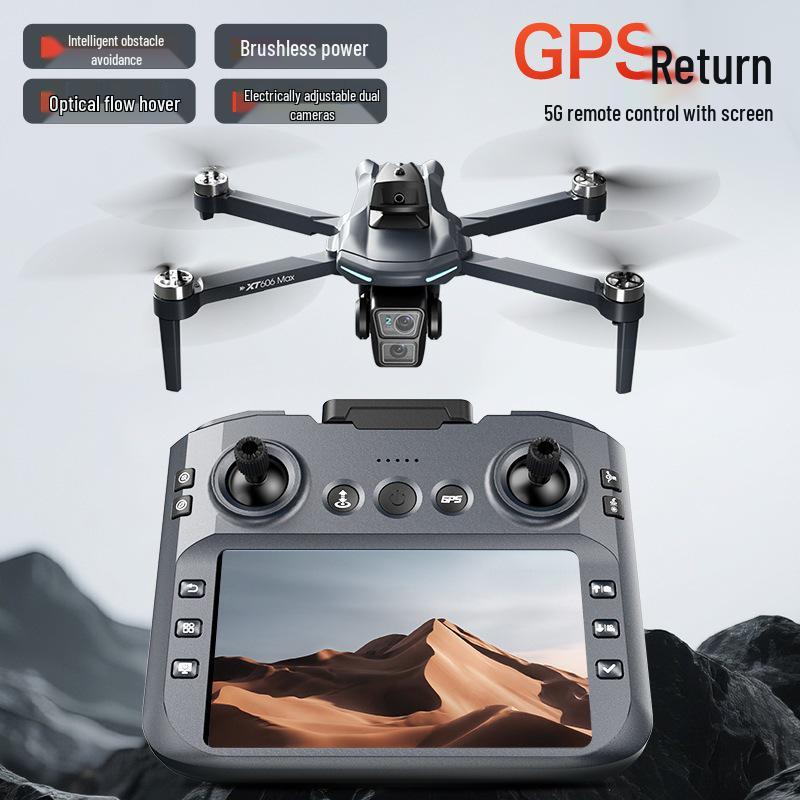 XT606 Drone with GPS, HD Camera, Screen-Equipped Remote Control, and Quadcopter Design for Aerial Photography