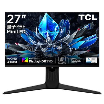 TCL Quantum Dot Mini Monitor LED 27 Polegadas 27R73Q WQHD 240Hz Painel HVA 1ms HDR1400 DP Rotação Ajuste de Altura FreeSync Redução de Luz Azul Jogos