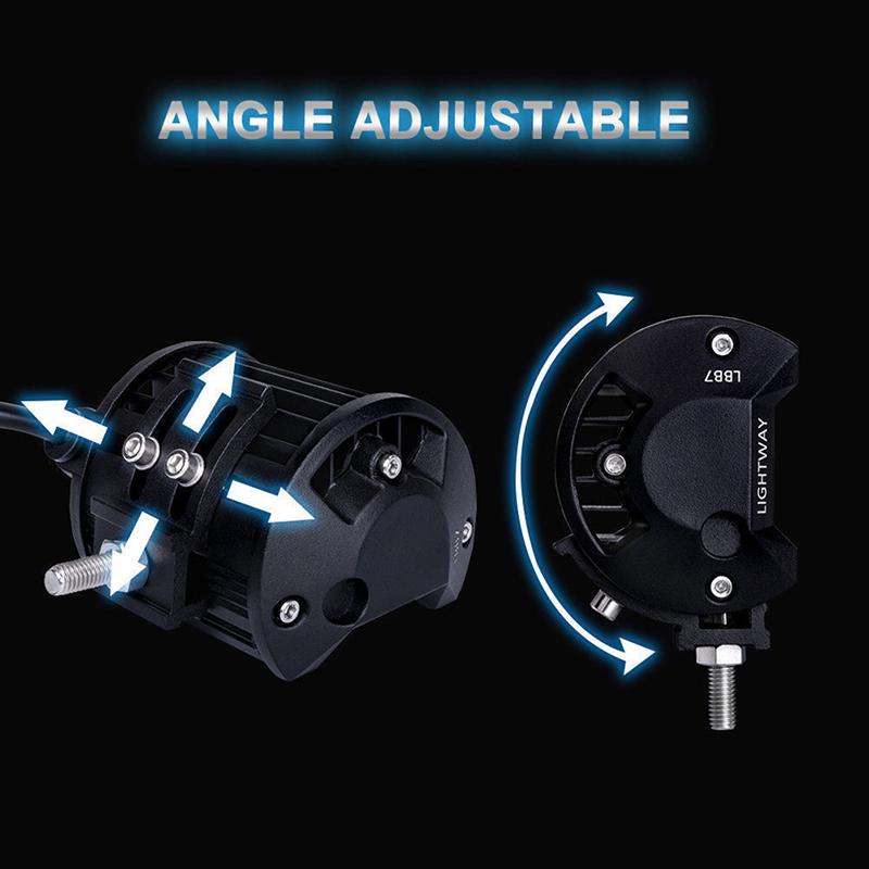 4" Inch 60W 20Led Work Light Flood Spot Combo Off-Road Driving Fog Lamp Boat Suv