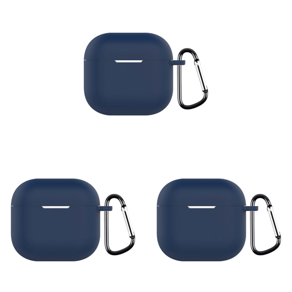 

Силиконовый защитный чехол для наушников Airpods 4 (2024)(Темно-синий)