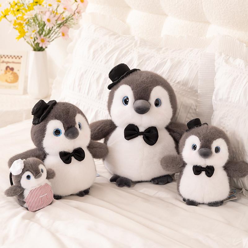 Penguin Plush Toy With Bowtie For Kids Cute Animal Stuffed Doll Gift For Children
