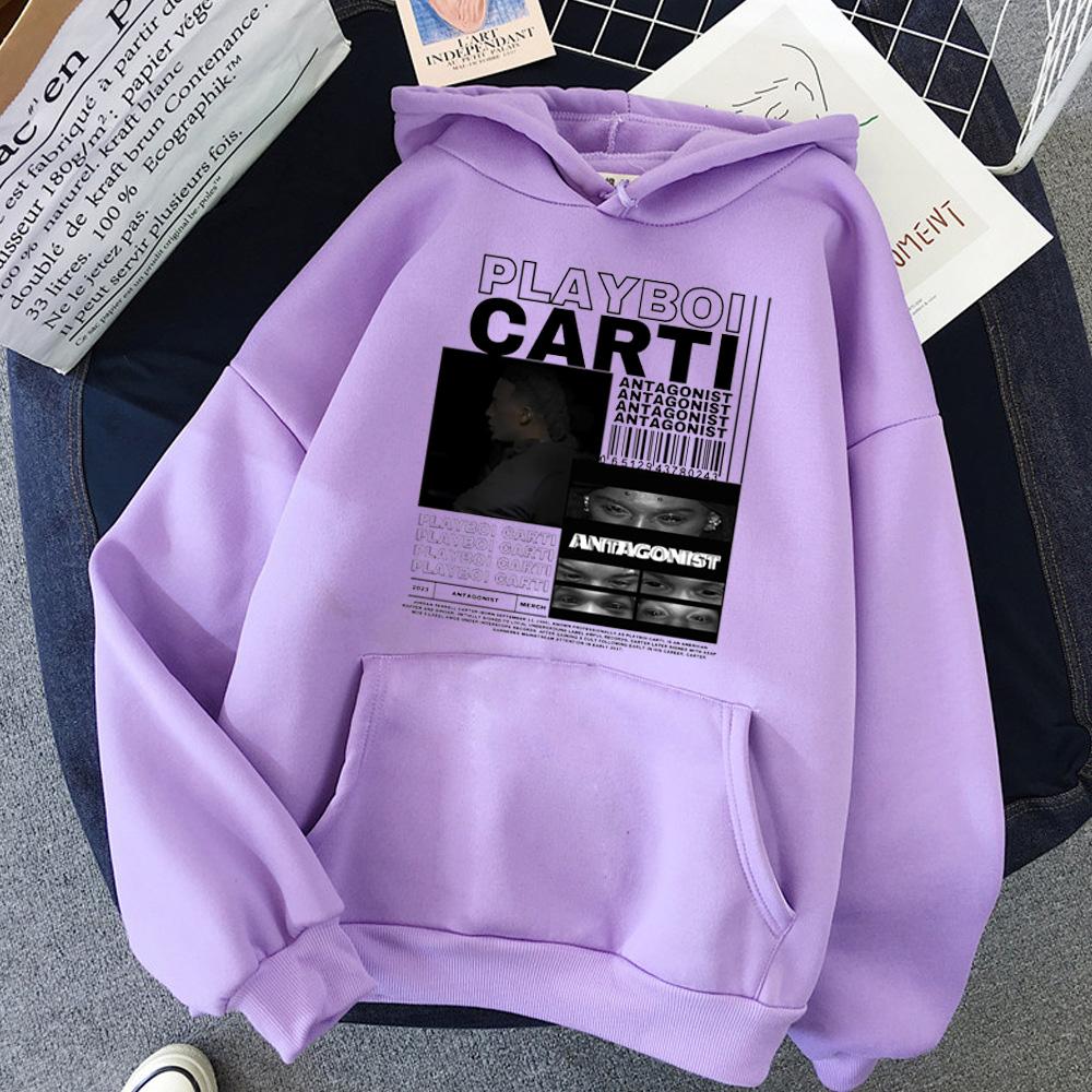 Rapper Playboi Carti Album Damen Hip Hop Rap Sweatshirt Damen Casual Loose Hoodies Streetwear