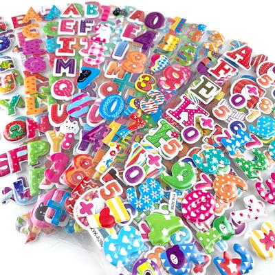 12 coli Autocolante cu Numere și Litere Desenate pentru Copii Autocolante Spumă 3D Scrapbooking Băieți Fete Jucărie Educațională Cadou