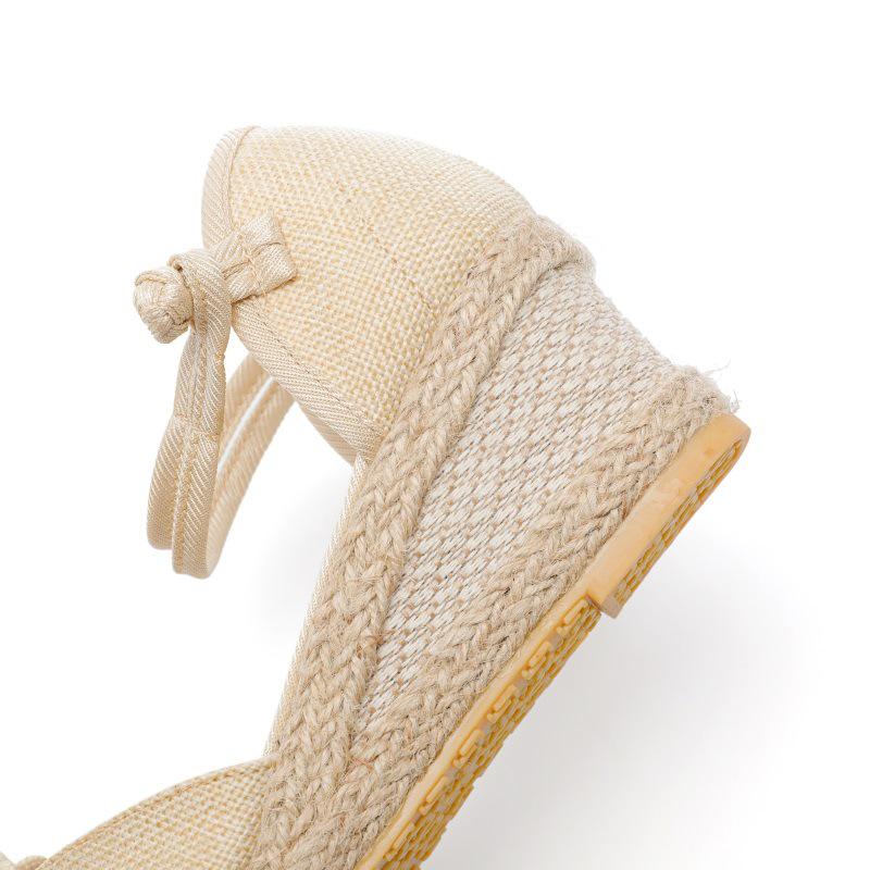 Women's 2025 Summer Slope Heel Roman Sandals - Casual High Heels, European & American Style, Fashionable Korean Design.