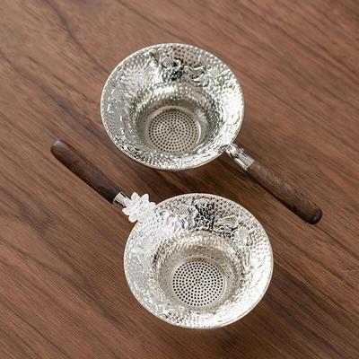 Colador de té de malla metálica, tamiz de filtro de acero inoxidable, drenaje de té de encaje, infusores de té útiles, accesorios de cocina