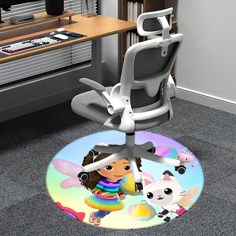 

Gaby s Dollhouse,Rainbow Friends Chair mat Round Rug-Office carpet, Machine Washable, Non-slip, Suitable for Living Rooms, Bedrooms, Entrywa 80cm by 80cm