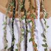 5Yards/Roll Artificial Vine Leaves Weaving Hemp Rope Simulation Green Leaves For Home Wedding Party Gift Bouquet Wrap Decoration