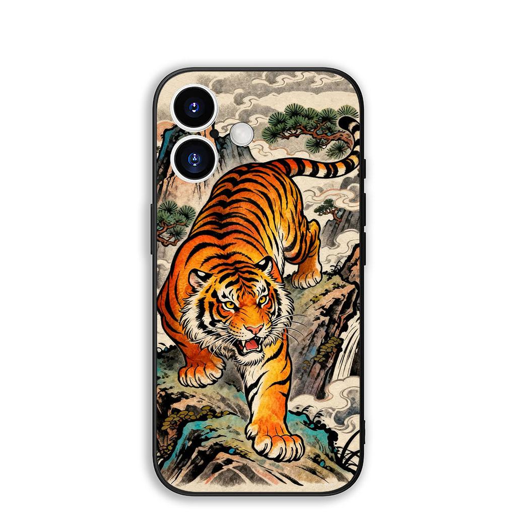 Cover for Xiaomi Redmi Note 13 A3 14 Pro Plus 9T 14C 13C 13X 9C NFC + Pro+ 5G 4G Protective Phone Case Tiger Stalking Wolf Art