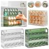 30 Grids Egg Storage Box Egg Case Holder Large Capacity Egg Tray Organizer with Handle Home Egg Container for Refrigerator