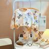 Girls' Velvet Lace Collar Flannel Pajama Set - Autumn/Winter Warmth
