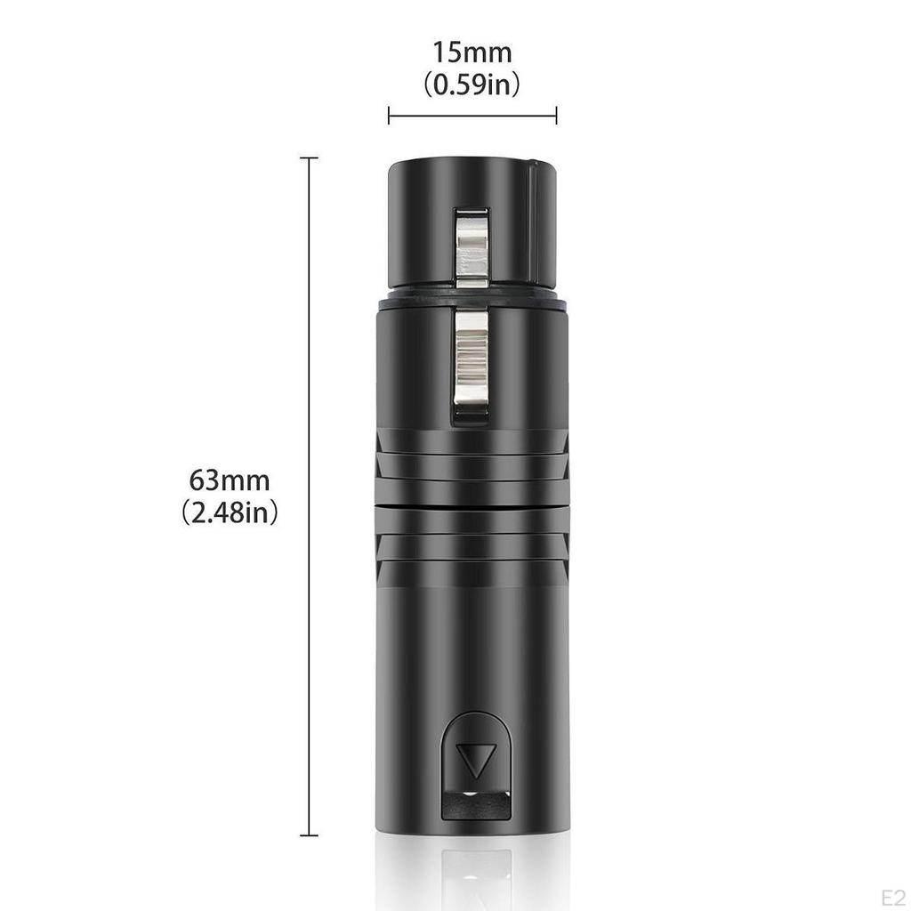 2 Pieces 3 Pin XLR Male to Female Audio Adapter,Professional,Compact Connector for Microphone