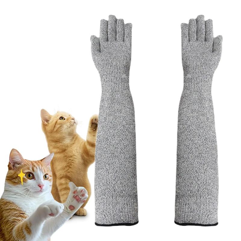 

Pet Grooming Long Gloves 35Cm Anti Scratch Gloves Enhance Flexible Finger Design For Cat Dog Nail Trimming And Veterinary Care 1pair
