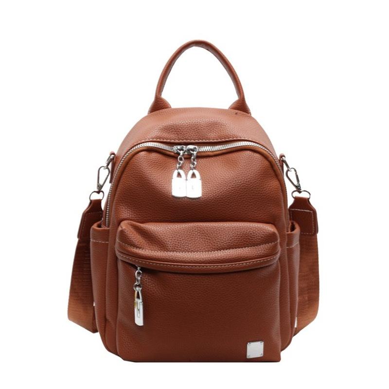 Schoolbag large capacity 1011 new casual versatile backpack portable single shoulder three-purpose schoolbag going out backpack