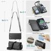 For Google Pixel 9 Pro XL 8Pro 7A Case with Pen Holder Slot, RFID Blocking Wallet Case with Card Holder Zipper Strap PU Leather