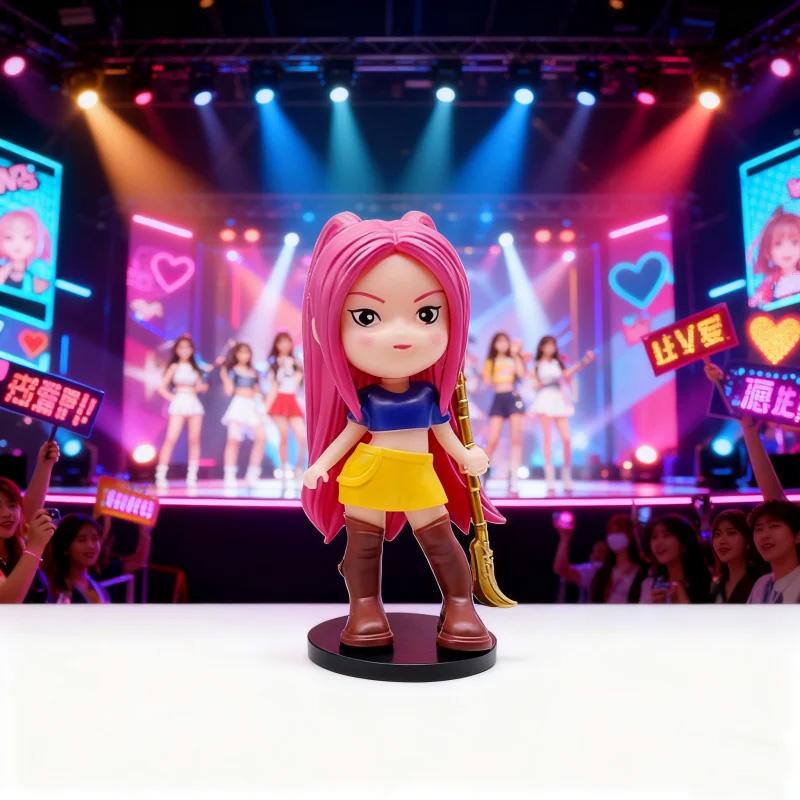 6styles Kpop Demon Hunters Anime Figure Toys Cute PVC Movable Joints Action Figure Model Doll Kids Birthday Decoration Toy Gifts