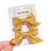 2pcs/set Solid Bow Hair Clips For Girls Sweet Hair Ornament Kids Hairpins Barrettes Hairgrip Children Fashion Hair Accessories