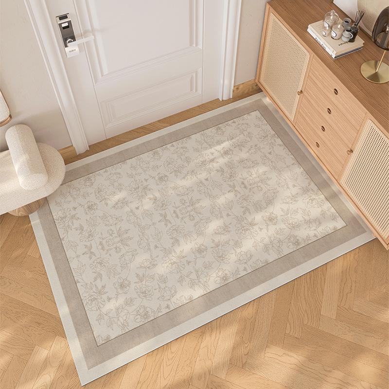 Zvukotěsná, nečistotám odolná, krémově zbarvená kožená vstupní rohožka - omyvatelná, bez nutnosti drhnutí, přizpůsobitelná podložka na nohy pro domácí použití.