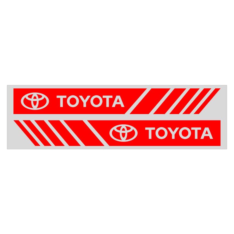 2PCS Car Rear View Mirror Side Stripe Badge 3D Sticker Car Styling for Toyota TRD Chr Corolla Yaris Rav4 E150 E120 Land Cruiser 200