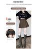2025 Autumn/Winter Grey Wool Blend High-Waisted Slimming Pleated Skirt