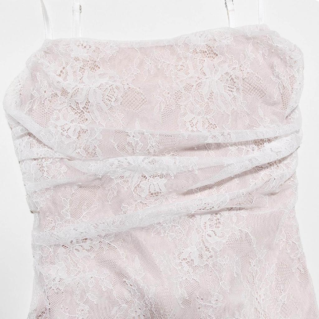 Abito lungo, 2 pezzi, corsetto, mantella, floreale, in morbida rete, sexy, abito da sera, scialle, coulisse, corsetto in pizzo