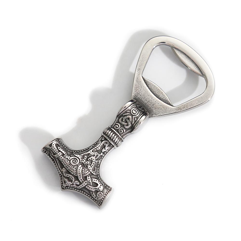 

Винтажный скандинавский викинг из нержавеющей стали 316L Молот Тора Мьельнир открывалка для бутылок скандинавский штопор инструмент подарки дропшиппинг серебряный