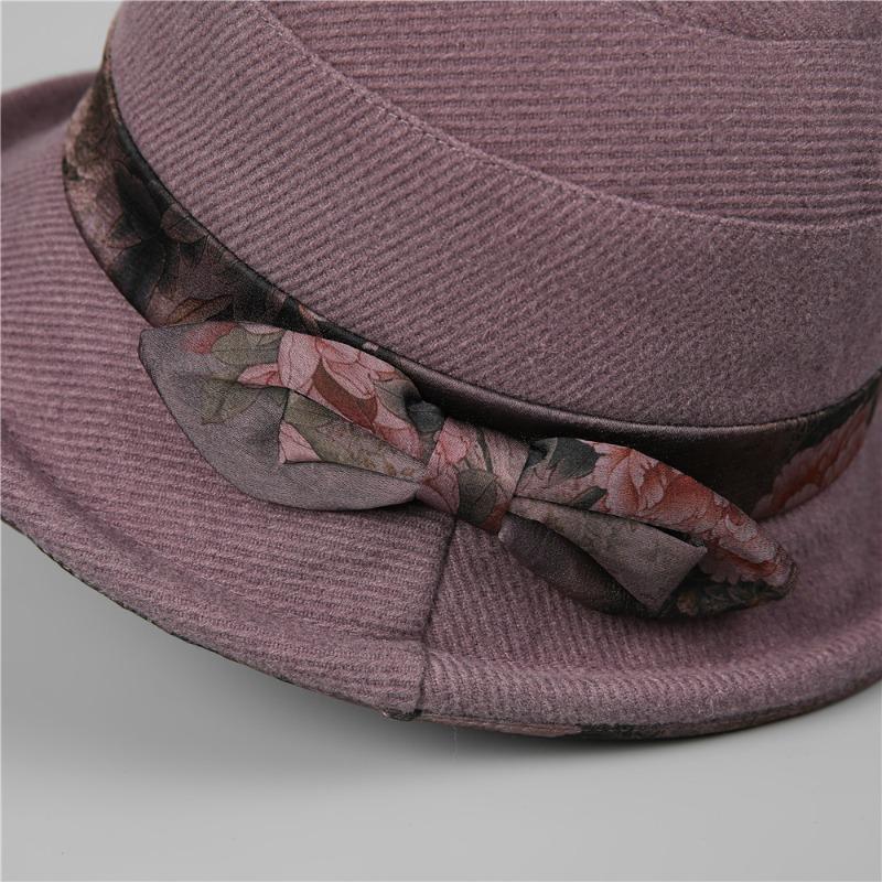 Hat Women Autumn and Winter Thick Roll Along Basin Hat Bucket Hat Foldable Warm Atmosphere Hat