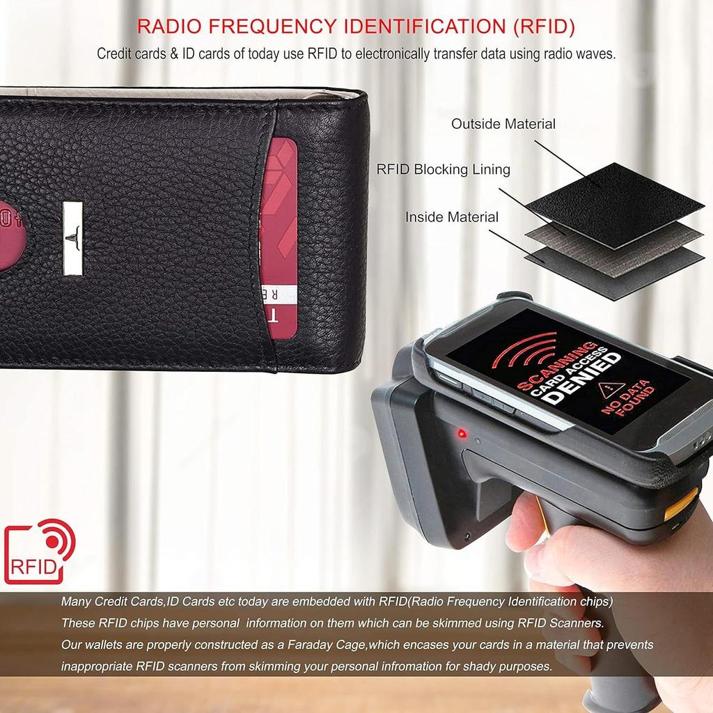 Eddy Schwarz/Sand Geldscheinklammer Lederbrieftasche für Herren