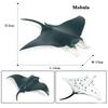 Oenux 10PCS Sea Life Animals Ray Devilray Mantaray Model Action Figures Figurines Ocean Marine Aquarium Education Kids Toy Gift