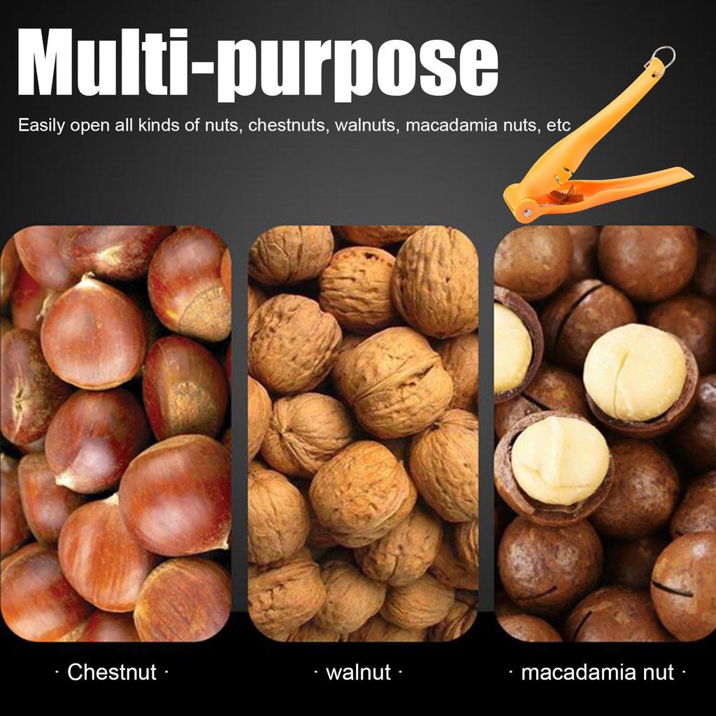 Nut Cracker Tool Non-Slip Remover With Lock Stainless Steel Nut Cracker Tool For Home Kitchen Pecan Walnuts Hazelnut Filbert