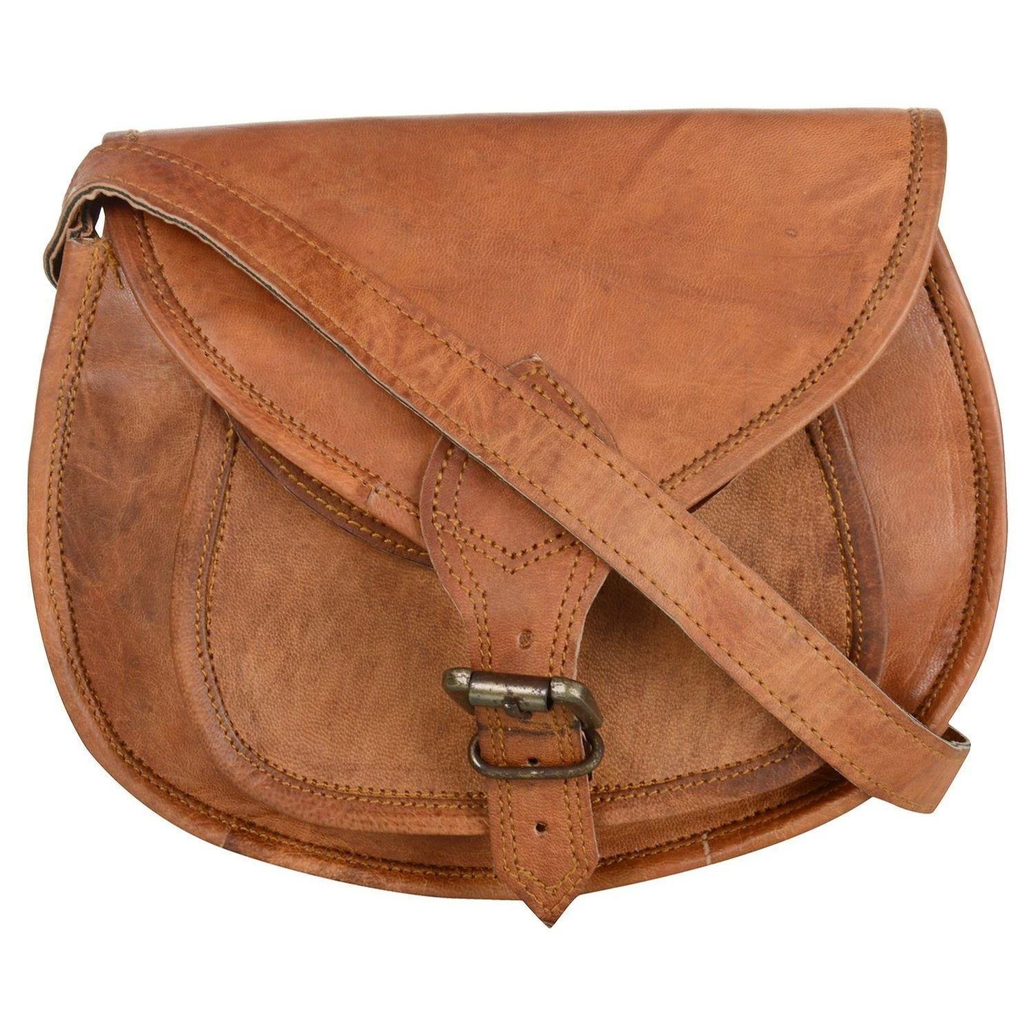 

Женская винтажная сумка-мессенджер через плечо из натуральной коричневой кожи 13 x 10 x 4 in