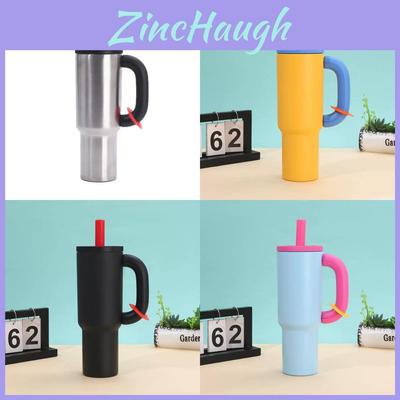Insulated Travel Mug With Handle And Straw For Outdoor And Car Use