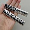 2PCS Metal Aluminium LIMITED EDITION Logo Emblem 3D Chorme Silver Black Red Car Sticker Fender Trunk Badge Decal Car Accessories