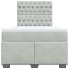 Cadre de lit avec matelas - Maison Exclusive - 120x200cm - Velours gris clair - Tête de lit réglable