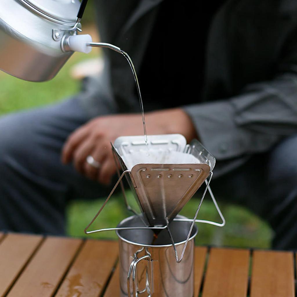 FujiFrugal Extension Spout Coffee Kettle Skitter Spout Outdoor Kettle Drip Pot Mountain KettleEagle KettleKettle (Spout) with Cleaning Brush Camping