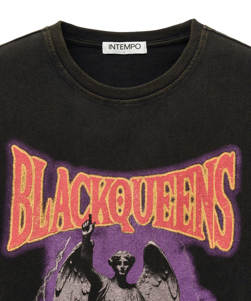 INTEMPOMOOD Black Queens Band T-Shirt_Black