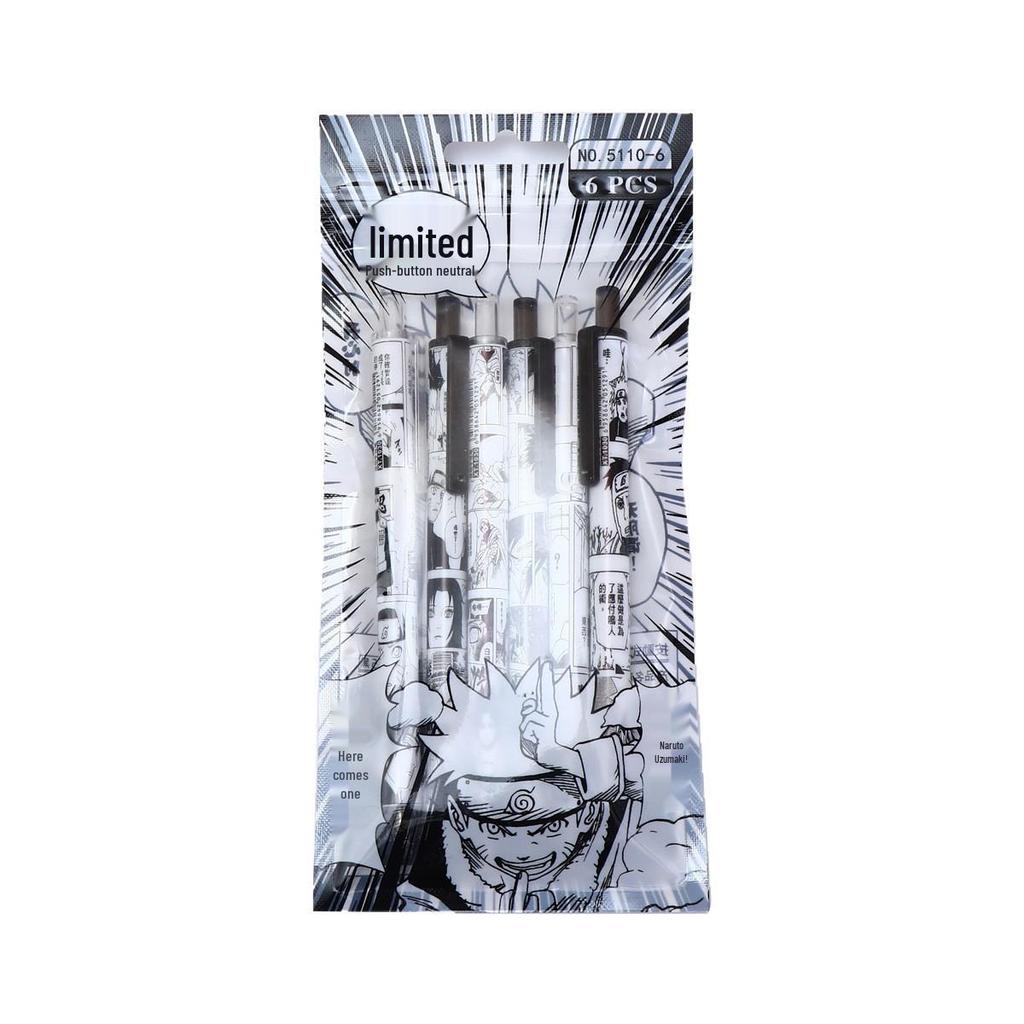 Naruto Black & White Press-type Smooth Bullet Tip Pen - Anime-Inspired Must-Have for Boys