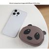 Creative Double Layer Coin Purse Panda Shape Multifunctional Key Bag Zipper Portable Small Handbag