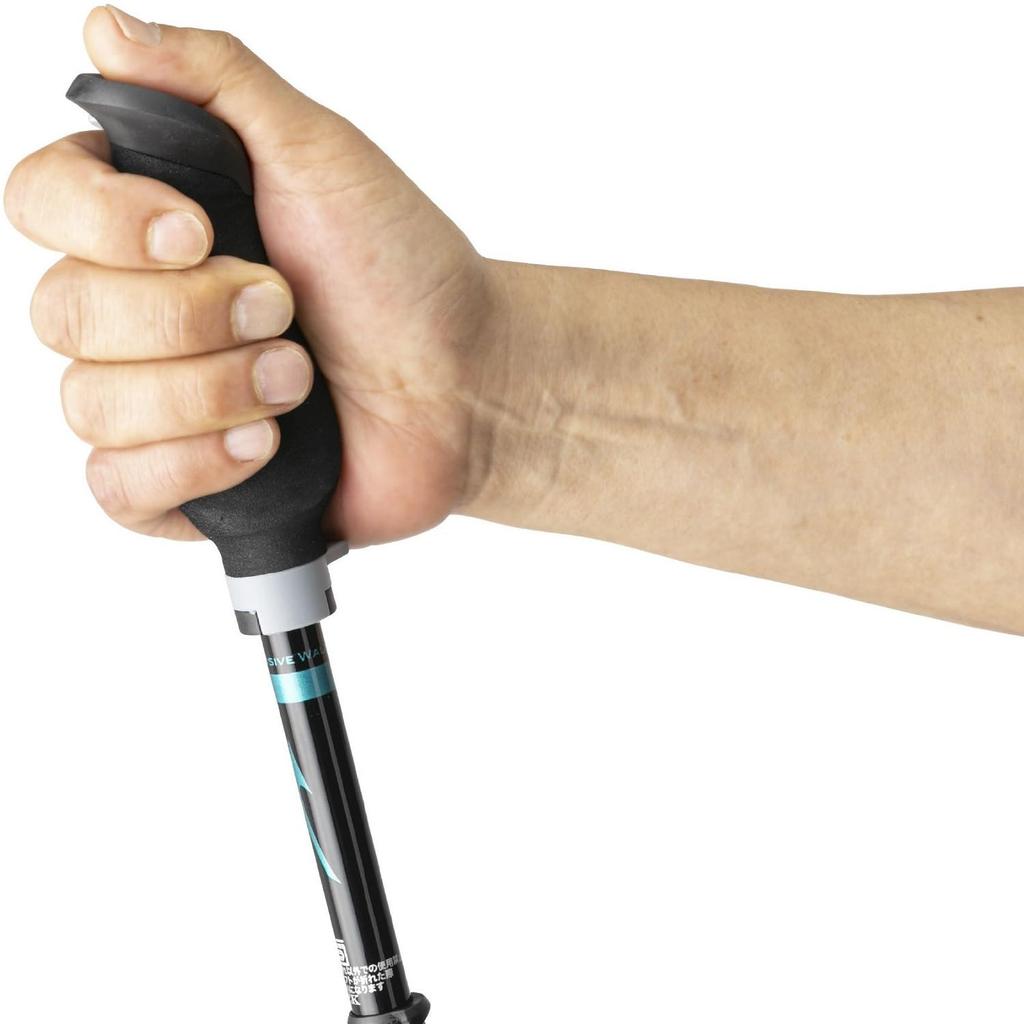 MIZUNO Nordic Walk Folding Walking Poles Set of C3JTPB10 4-Section LITE, 2, Unisex, Turquoise,