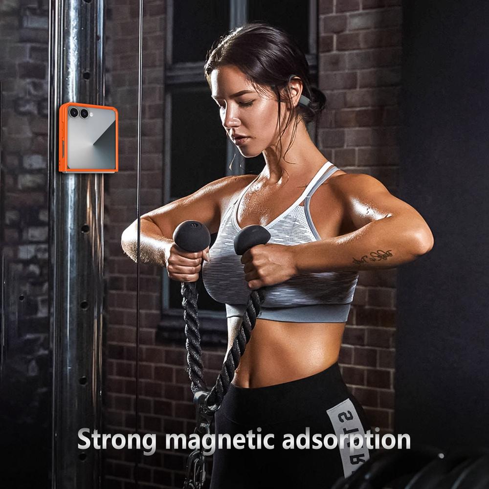 KEYSION 360° Roterende Magnetisk Ringstativ Telefondeksel for MagSafe for Samsung Galaxy Z Flip 7 5G Trådløs Lading Hardt Bakdeksel