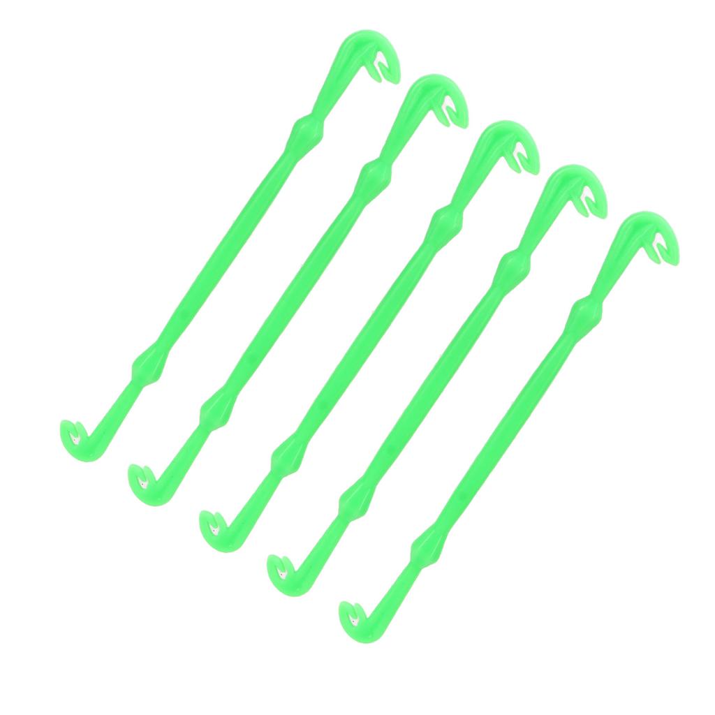 5Pcs Portable Fishing Line Knot Tool Green Plastic Hook Knot Tying Tool Fishing Gear
