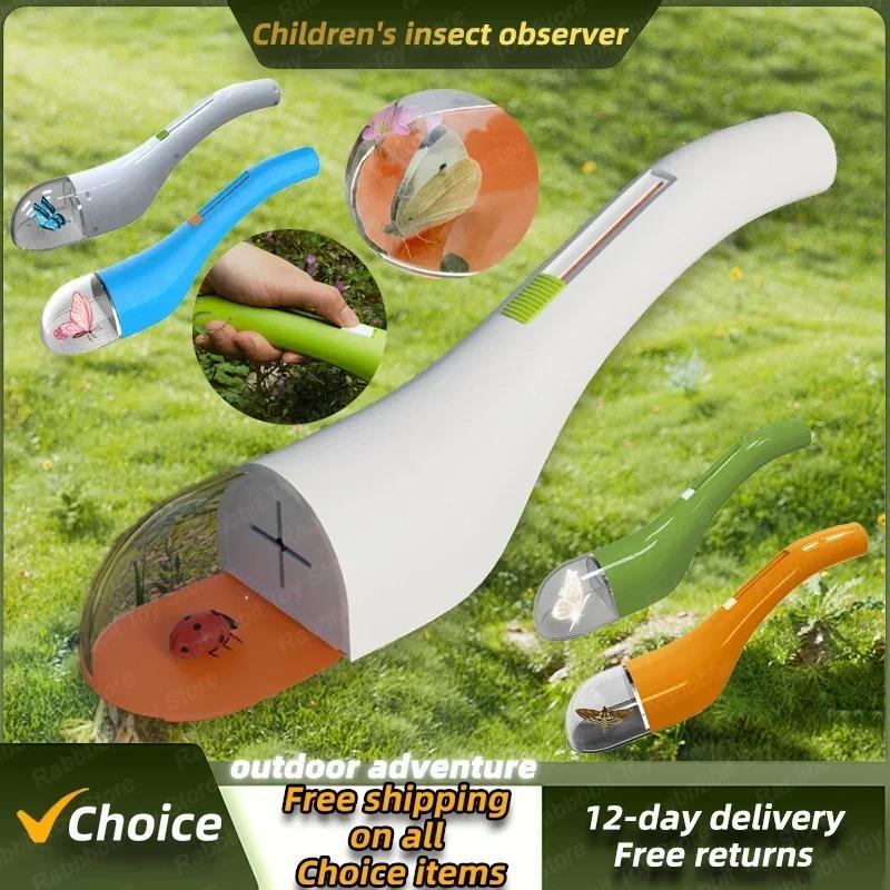 Portabil insecte Catcher Push tip transparent insecte observator tub prinderea instrument copil observare jucării pentru explorare în aer liber