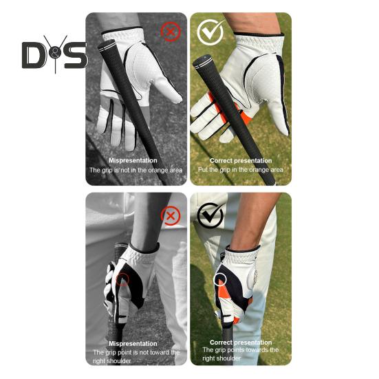 Golfhandschuh für Damen und Herren, für die linke Hand, rutschfester Griff, atmungsaktiver Handschuh für Golfer, zur Verbesserung der Genauigkeitskontrolle